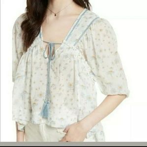 Free People Daisy print blouse Sz-M
